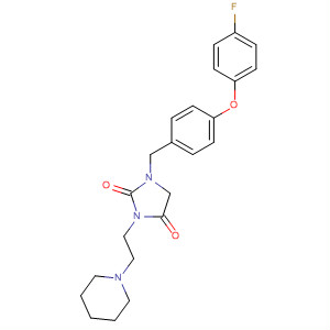 653600-98-7  2,4-Imidazolidinedione,1-[[4-(4-fluorophenoxy)phenyl]methyl]-3-[2-(1-piperidinyl)ethyl]-