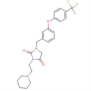 653601-00-4  2,4-Imidazolidinedione,3-[2-(1-piperidinyl)ethyl]-1-[[3-[4-(trifluoromethyl)phenoxy]phenyl]methyl]-