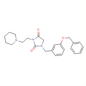 653601-03-7  2,4-Imidazolidinedione,1-[[3-(phenylmethoxy)phenyl]methyl]-3-[2-(1-piperidinyl)ethyl]-