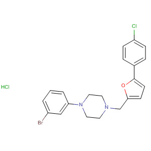 65385-48-0  Piperazine, 1-(3-bromophenyl)-4-[[5-(4-chlorophenyl)-2-furanyl]methyl]-,monohydrochloride