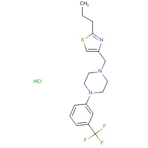65386-34-7  Piperazine, 1-[(2-propyl-4-thiazolyl)methyl]-4-[3-(trifluoromethyl)phenyl]-,monohydrochloride