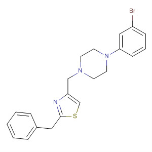 65386-40-5  Piperazine, 1-(3-bromophenyl)-4-[[2-(phenylmethyl)-4-thiazolyl]methyl]-