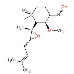 654055-79-5  1-Oxaspiro[2.5]octan-6-one,5-methoxy-4-[(2R,3R)-2-methyl-3-(3-methyl-2-butenyl)oxiranyl]-, oxime,(3R,4S,5S)-