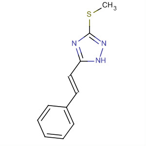 654058-73-8  1H-1,2,4-Triazole, 3-(methylthio)-5-[(1E)-2-phenylethenyl]-