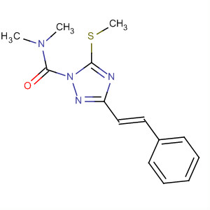 654058-97-6  1H-1,2,4-Triazole-1-carboxamide,N,N-dimethyl-5-(methylthio)-3-[(1E)-2-phenylethenyl]-