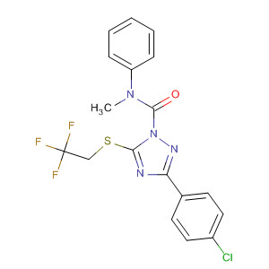 654059-14-0  1H-1,2,4-Triazole-1-carboxamide,3-(4-chlorophenyl)-N-methyl-N-phenyl-5-[(2,2,2-trifluoroethyl)thio]-