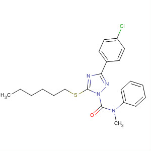 654059-16-2  1H-1,2,4-Triazole-1-carboxamide,3-(4-chlorophenyl)-5-(hexylthio)-N-methyl-N-phenyl- 654059-16-2  1H-1,2,4-Triazole-1-carboxamide,3-(4-chlorophenyl)-5-(hexylthio)-N-methyl-N-phenyl-