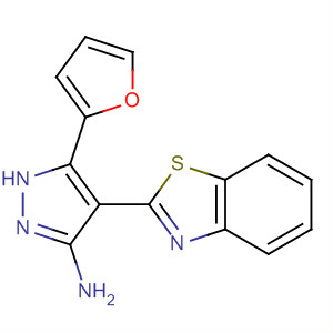 654064-60-5  1H-Pyrazol-3-amine, 4-(2-benzothiazolyl)-5-(2-furanyl)-