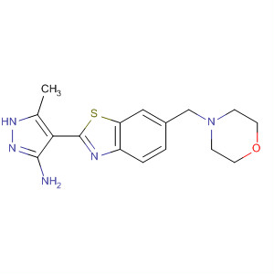 654065-12-0  1H-Pyrazol-3-amine,5-methyl-4-[6-(4-morpholinylmethyl)-2-benzothiazolyl]-