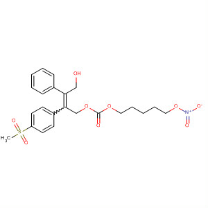 654069-06-4  Carbonic acid,(2Z)-4-hydroxy-2-[4-(methylsulfonyl)phenyl]-3-phenyl-2-butenyl5-(nitrooxy)pentyl ester