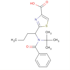 654069-27-9  4-Thiazolecarboxylic acid, 2-[1-[benzoyl(1,1-dimethylethyl)amino]butyl]-