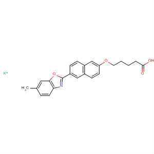654078-82-7  Pentanoic acid, 5-[[6-(6-methyl-2-benzoxazolyl)-2-naphthalenyl]oxy]-,potassium salt