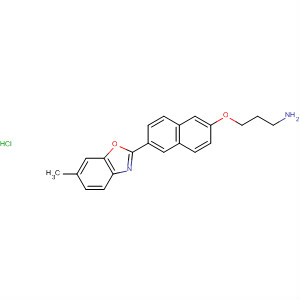 654078-96-3  1-Propanamine, 3-[[6-(6-methyl-2-benzoxazolyl)-2-naphthalenyl]oxy]-,monohydrochloride