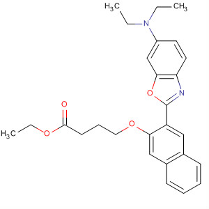 654080-54-3  Butanoic acid,4-[[3-[6-(diethylamino)-2-benzoxazolyl]-2-naphthalenyl]oxy]-, ethyl ester