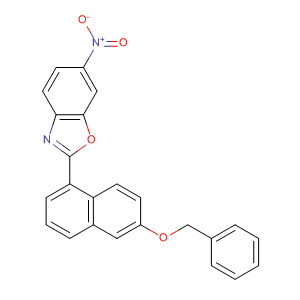 654081-17-1  Benzoxazole, 6-nitro-2-[6-(phenylmethoxy)-1-naphthalenyl]-