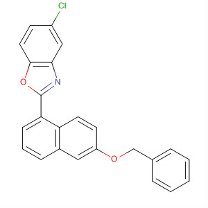 654081-82-0  Benzoxazole, 5-chloro-2-[6-(phenylmethoxy)-1-naphthalenyl]-
