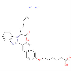 654082-33-4  1H-Benzimidazole-1-hexanoic acid,2-[6-[(5-carboxypentyl)oxy]-2-naphthalenyl]-, disodium salt