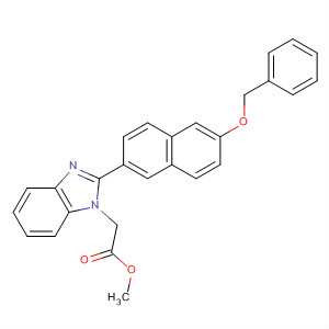 654082-54-9  1H-Benzimidazole-1-acetic acid,2-[6-(phenylmethoxy)-2-naphthalenyl]-, methyl ester