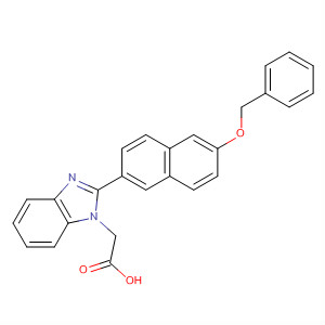 654082-55-0  1H-Benzimidazole-1-acetic acid, 2-[6-(phenylmethoxy)-2-naphthalenyl]-