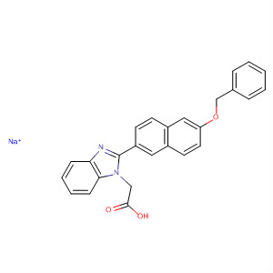 654082-56-1  1H-Benzimidazole-1-acetic acid,2-[6-(phenylmethoxy)-2-naphthalenyl]-, sodium salt