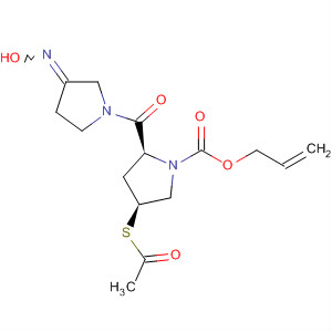 654638-67-2  1-Pyrrolidinecarboxylic acid,4-(acetylthio)-2-[[3-(hydroxyimino)-1-pyrrolidinyl]carbonyl]-, 2-propenylester, (2S,4S)-