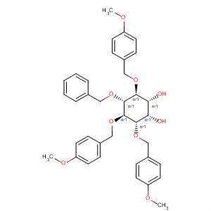 654647-47-9  1,2-Cyclohexanediol,3,4,6-tris[(4-methoxyphenyl)methoxy]-5-(phenylmethoxy)-,(1R,2S,3S,4R,5R,6S)-rel-