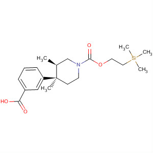 654648-04-1  1-Piperidinecarboxylic acid, 4-(3-carboxyphenyl)-3,4-dimethyl-,1-[2-(trimethylsilyl)ethyl] ester, (3R,4R)-