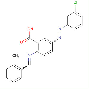 654649-13-5  Benzoic acid,5-[(3-chlorophenyl)azo]-2-[[(2-methylphenyl)methylene]amino]-