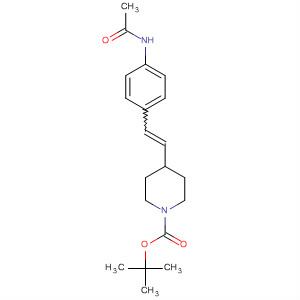 654662-78-9  1-Piperidinecarboxylic acid, 4-[2-[4-(acetylamino)phenyl]ethenyl]-,1,1-dimethylethyl ester