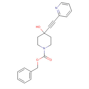 654663-50-0  1-Piperidinecarboxylic acid, 4-hydroxy-4-(2-pyridinylethynyl)-,phenylmethyl ester