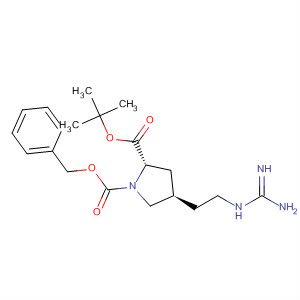 654666-11-2  1,2-Pyrrolidinedicarboxylic acid, 4-[2-[(aminoiminomethyl)amino]ethyl]-,2-(1,1-dimethylethyl) 1-(phenylmethyl) ester, (2S,4R)-