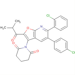 654669-62-2  2,6-Piperidinedione,1-[6-(2-chlorophenyl)-5-(4-chlorophenyl)-2-(2-methyl-1-oxopropyl)furo[2,3-b]pyridin-3-yl]-