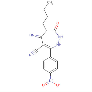 655235-07-7  1H-1,2-Diazepine-4-carbonitrile,6-butyl-2,5,6,7-tetrahydro-5-imino-3-(4-nitrophenyl)-7-oxo- 655235-07-7  1H-1,2-Diazepine-4-carbonitrile,6-butyl-2,5,6,7-tetrahydro-5-imino-3-(4-nitrophenyl)-7-oxo-