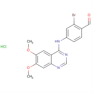 655248-59-2  Benzaldehyde, 2-bromo-4-[(6,7-dimethoxy-4-quinazolinyl)amino]-,monohydrochloride