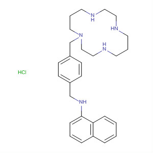 655250-61-6  1-Naphthalenamine,N-[[4-(1,4,8,11-tetraazacyclotetradec-1-ylmethyl)phenyl]methyl]-,monohydrochloride