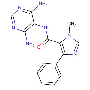655253-63-7  1H-Imidazole-5-carboxamide,N-(4,6-diamino-5-pyrimidinyl)-1-methyl-4-phenyl- 655253-63-7  1H-Imidazole-5-carboxamide,N-(4,6-diamino-5-pyrimidinyl)-1-methyl-4-phenyl-