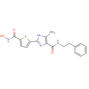 656226-26-5  1H-Imidazole-4-carboxamide,2-[5-[(hydroxyamino)carbonyl]-2-thienyl]-5-methyl-N-(2-phenylethyl)-