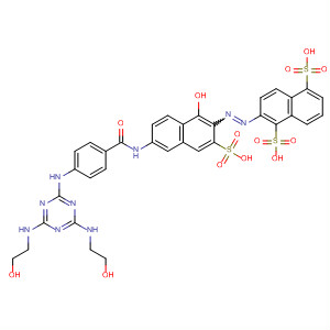 656240-23-2  1,5-Naphthalenedisulfonic acid,2-[[6-[[4-[[4,6-bis[(2-hydroxyethyl)amino]-1,3,5-triazin-2-yl]amino]benzoyl]amino]-1-hydroxy-3-sulfo-2-naphthalenyl]azo]-