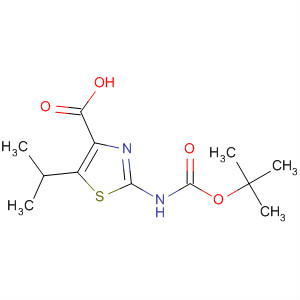 649737-12-2  4-Thiazolecarboxylic acid,2-[[(1,1-dimethylethoxy)carbonyl]amino]-5-(1-methylethyl)-