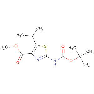 649737-13-3  4-Thiazolecarboxylic acid,2-[[(1,1-dimethylethoxy)carbonyl]amino]-5-(1-methylethyl)-, methyl ester