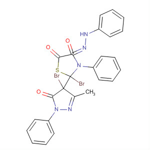 649762-50-5  4,5-Thiazolidinedione,2-bromo-2-(4-bromo-4,5-dihydro-3-methyl-5-oxo-1-phenyl-1H-pyrazol-4-yl)-3-phenyl-, 4-(phenylhydrazone)