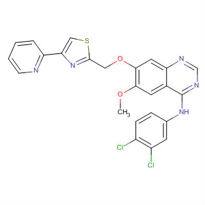 650580-45-3  4-Quinazolinamine,N-(3,4-dichlorophenyl)-6-methoxy-7-[[4-(2-pyridinyl)-2-thiazolyl]methoxy]-