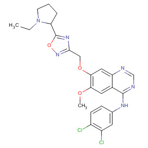 650581-02-5  4-Quinazolinamine,N-(3,4-dichlorophenyl)-7-[[5-(1-ethyl-2-pyrrolidinyl)-1,2,4-oxadiazol-3-yl]methoxy]-6-methoxy-