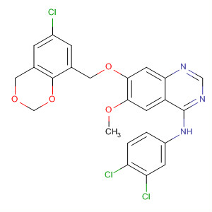 650583-24-7  4-Quinazolinamine,7-[(6-chloro-4H-1,3-benzodioxin-8-yl)methoxy]-N-(3,4-dichlorophenyl)-6-methoxy-