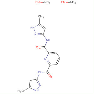 650610-10-9  2,6-Pyridinedicarboxamide, N,N'-bis(5-methyl-1H-pyrazol-3-yl)-,compd. with methanol (1:2)