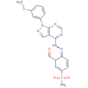650627-42-2  Benzaldehyde, 4-(methylsulfonyl)-,[1-(3-methoxyphenyl)-1H-pyrazolo[3,4-d]pyrimidin-4-yl]hydrazone