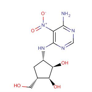 651013-44-4  1,2-Cyclopentanediol,3-[(6-amino-5-nitro-4-pyrimidinyl)amino]-5-(hydroxymethyl)-,(1S,2R,3S,5S)-