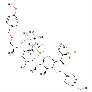 651014-06-1  1,11-Hexadecadien-4-ol,8,14-bis[[(1,1-dimethylethyl)dimethylsilyl]oxy]-6,16-bis[(4-methoxyphenyl)methoxy]-5,7,9,11,13,15-hexamethyl-3-(trimethylsilyl)-,(3R,4S,5S,6S,7R,8R,9S,11Z,13S,14R,15S)-