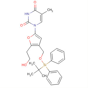 651020-34-7  2,4(1H,3H)-Pyrimidinedione,1-[(2S,4R,5R)-4-[[[(1,1-dimethylethyl)diphenylsilyl]oxy]methyl]tetrahydro-5-(2-hydroxyethyl)-2-furanyl]-5-methyl-