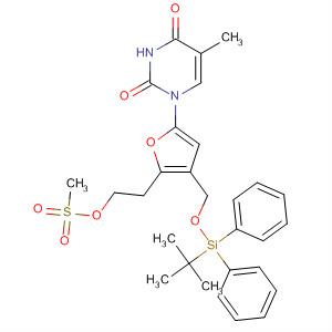 651020-37-0  2,4(1H,3H)-Pyrimidinedione,1-[(2R,4R,5R)-4-[[[(1,1-dimethylethyl)diphenylsilyl]oxy]methyl]tetrahydro-5-[2-[(methylsulfonyl)oxy]ethyl]-2-furanyl]-5-methyl-